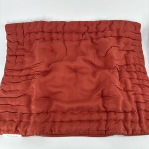 2 - Pottery Barn Foundations Red Olivia Silk Euro Pillow Sham 26" x  26" Shams